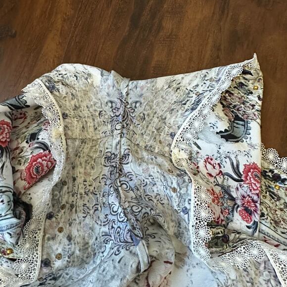 CAMILLA Southern Belle Shorts Multi Floral Silk Embellished Bohemian - Picture 5 of 11